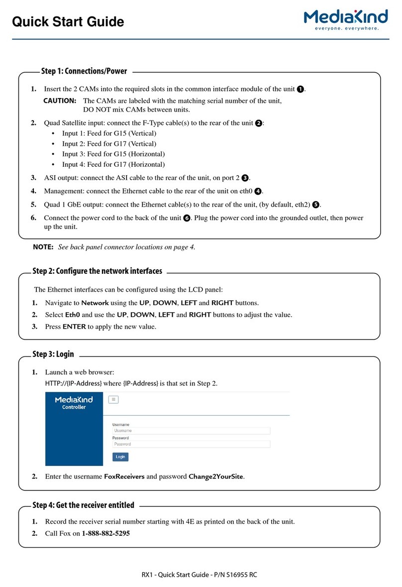 MediaKind RX1 quick start guide