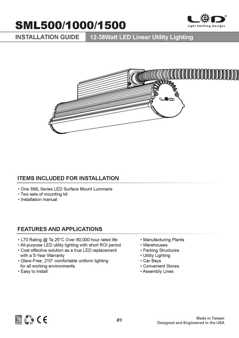 Light Emitting Designs SML Series installation guide