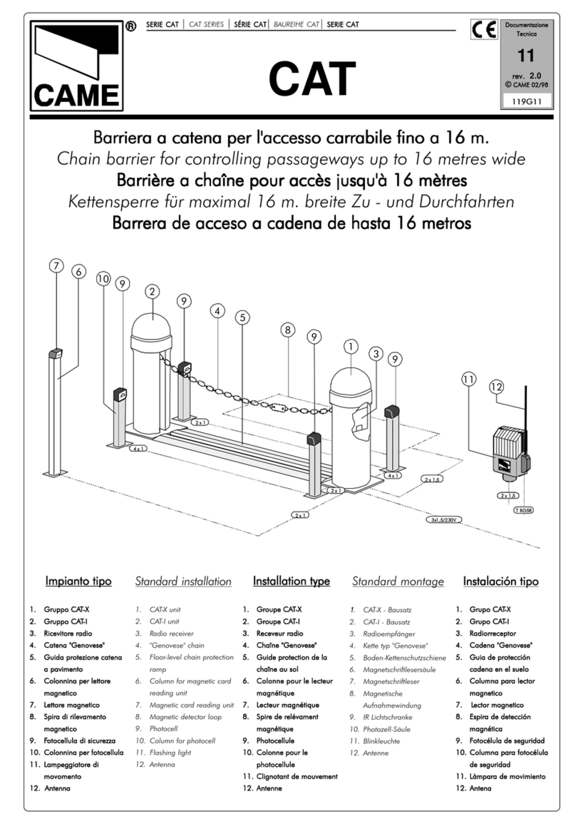 CAME CAT Series User manual