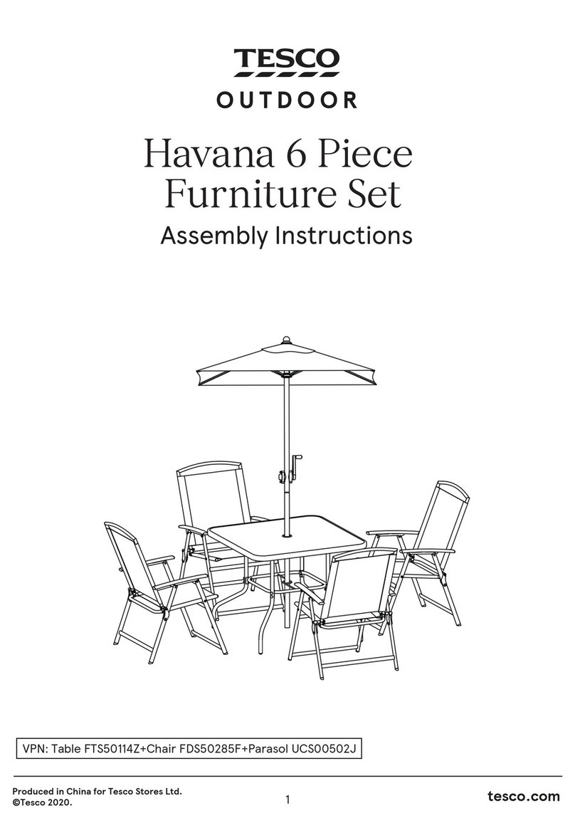 Tesco Havana 6 Piece Furniture Set User manual Tesco Havana 6 Piece Furniture Set User manual