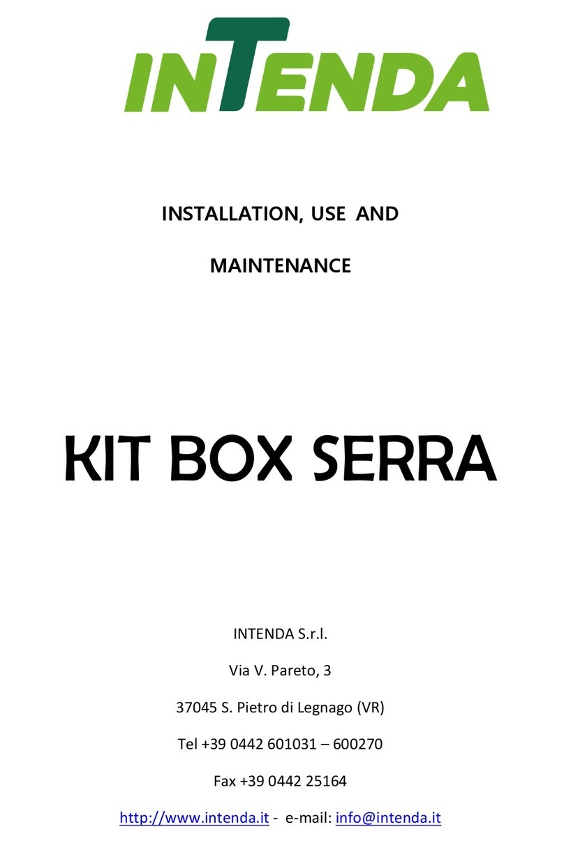 intend KIT BOX SERRA Installation, use and maintenance