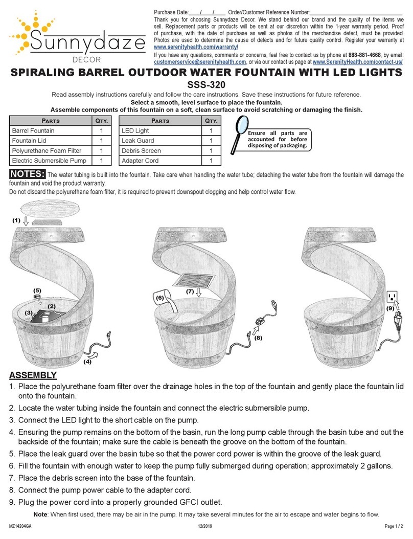 Sunnydaze Decor SSS-320 instructions
