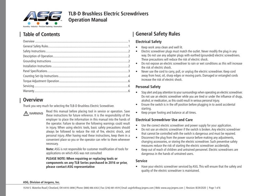 ASG TLB-D User manual