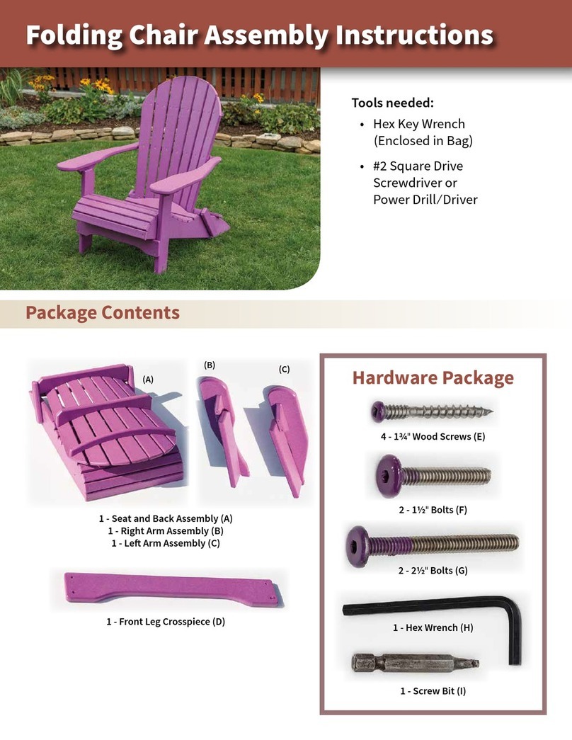 AAA Storage Sheds Folding Chair Assembly instructions AAA Storage Sheds Folding Chair Assembly instructions