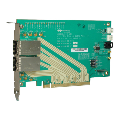 Teledyne Lecroy PCIe External Cable 3.0 to PCIe Slot Adapter User manual and quick start guide