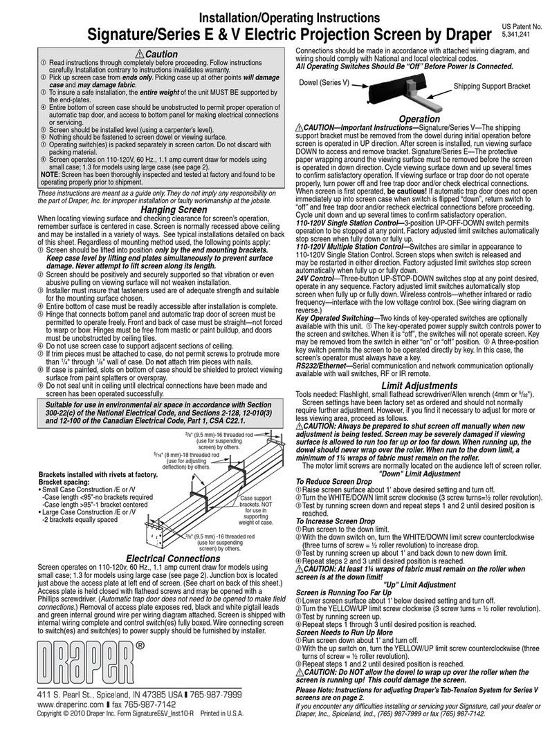 Draper Signature E Series Manual