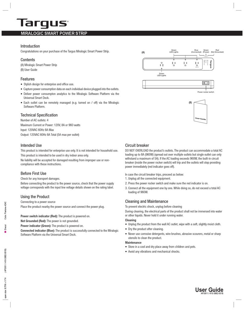 Targus MIRALOGIC quick start guide