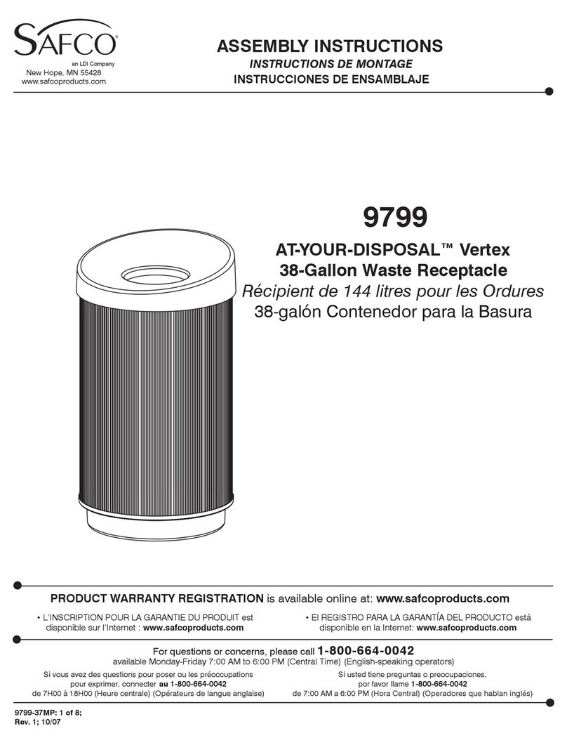 LDI Safco AT-YOUR-DISPOSAL Vertex 9799 Assembly instructions