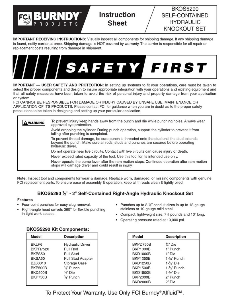 Burndy BKOS5290 instruction sheet