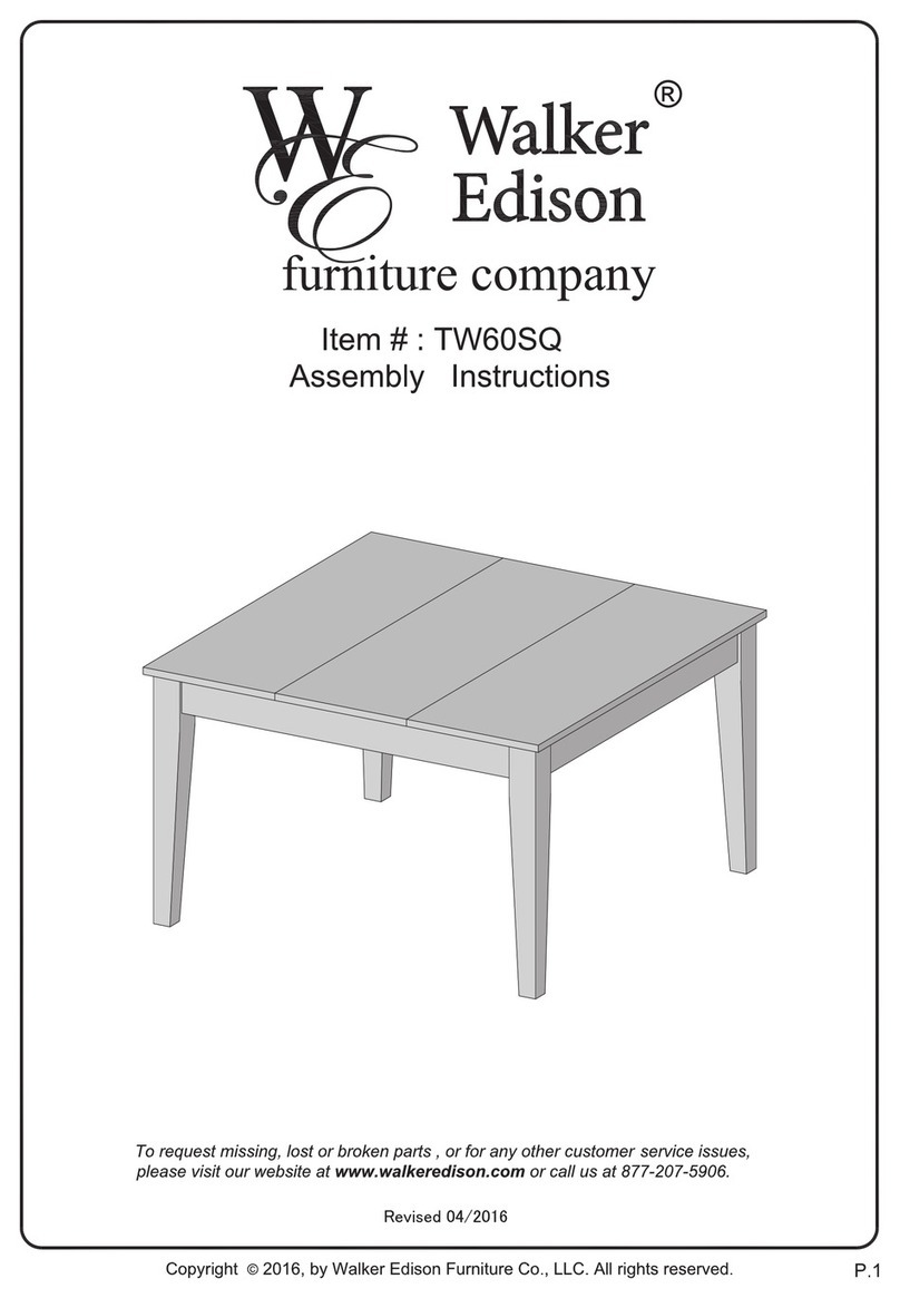 Walker Edison TW60SQ User manual Walker Edison TW60SQ User manual