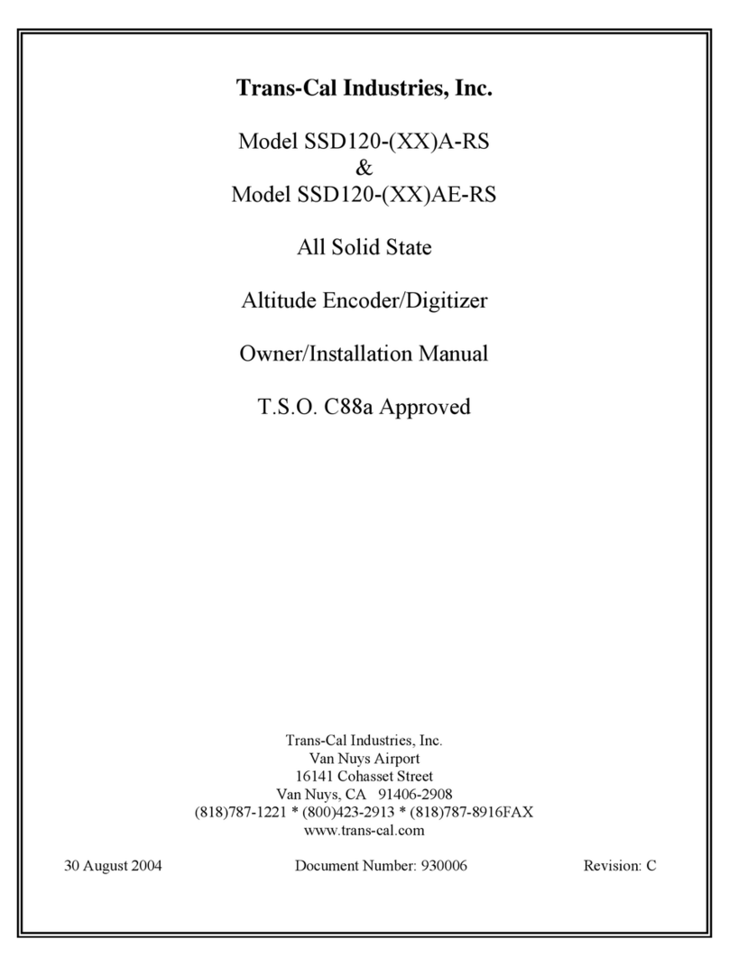 Trans-Cal SSD120-A-RS Series Owners & installation manual