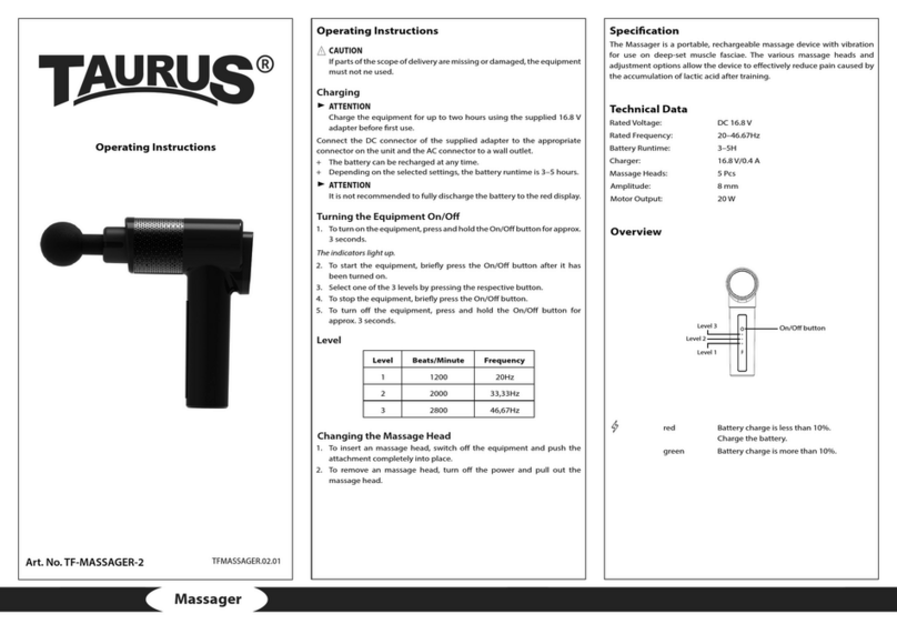 Taurus TF-MASSAGER-2 operating instructions