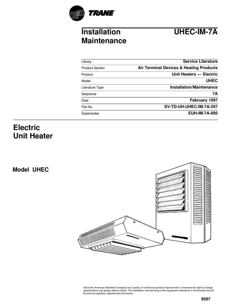 Trane UHEC-IM-7A Maintenance and service guide