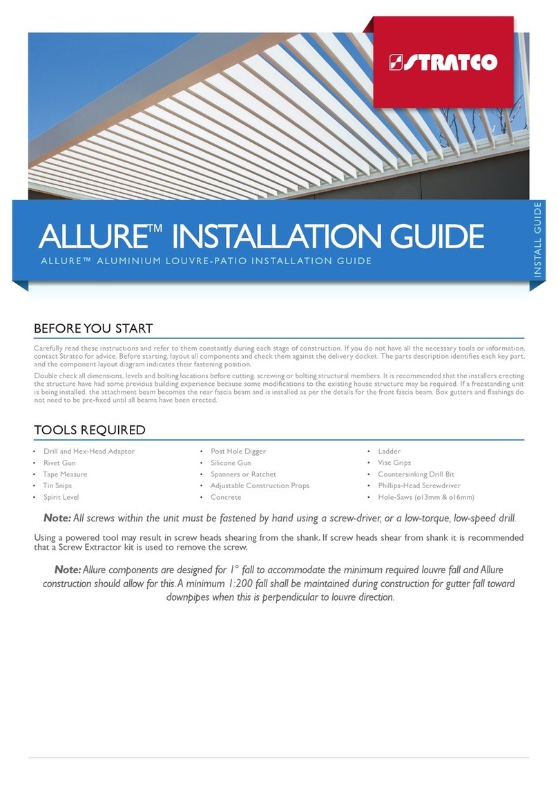 Stratco ALLURE installation guide