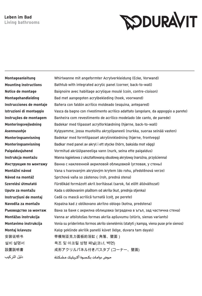 DURAVIT Happy D.2 7 0316 Series Mounting instructions DURAVIT Happy D.2 7 0316 Series Mounting instructions