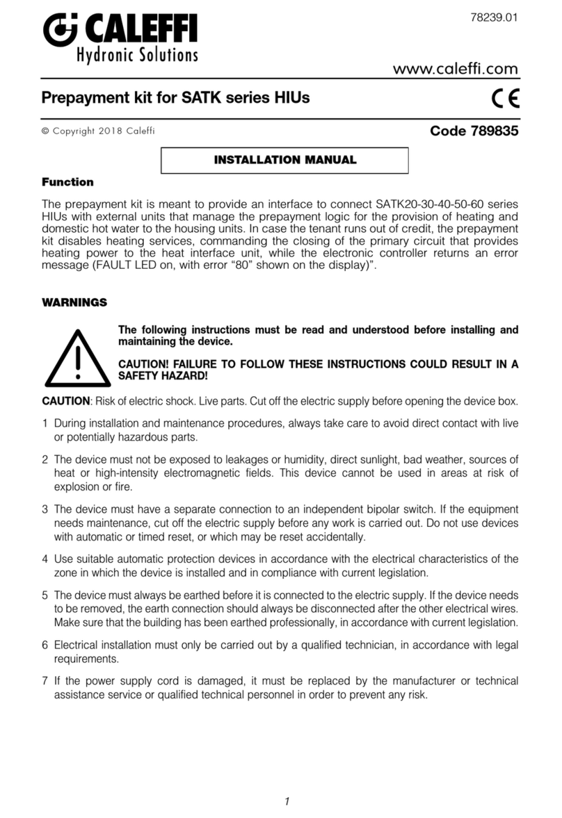 CALEFFI SATK series HIUs User manual