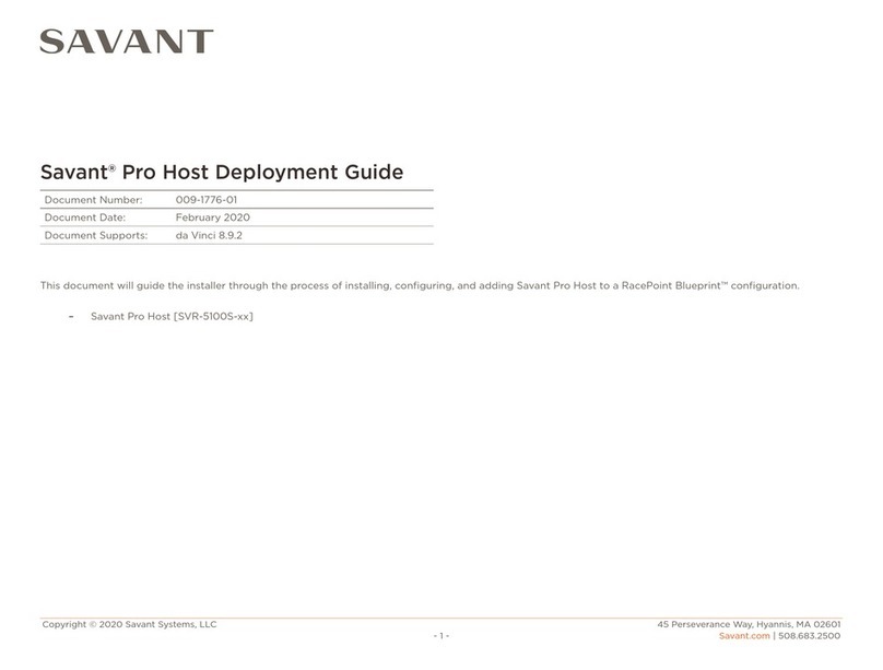 Savant Pro Host SVR-5100S Series Deployment guide