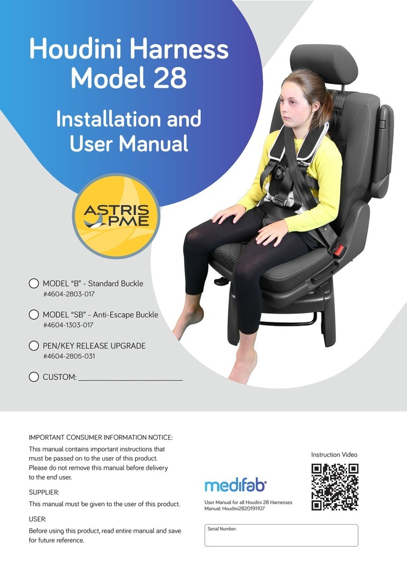 Medifab Houdini Harness 28 B Installation and user manual