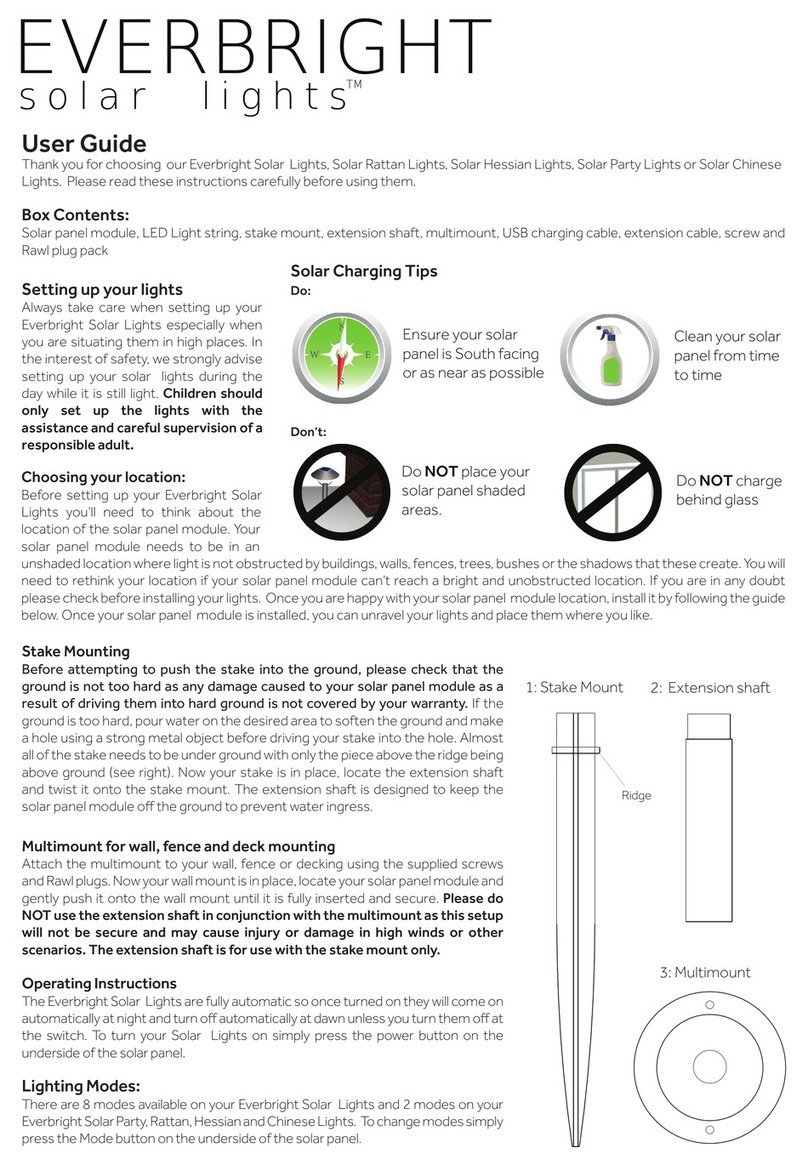 solarcentre Everbright Solar Lights user guide