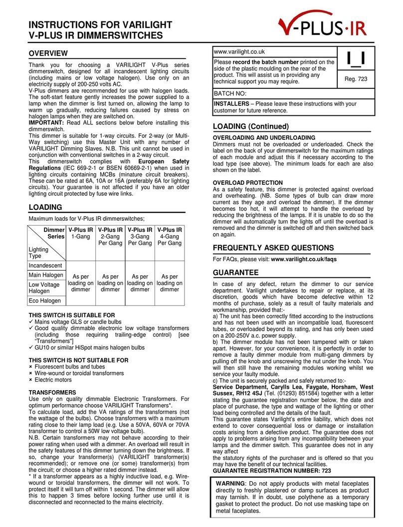 Varilight V-PLUS IR User manual