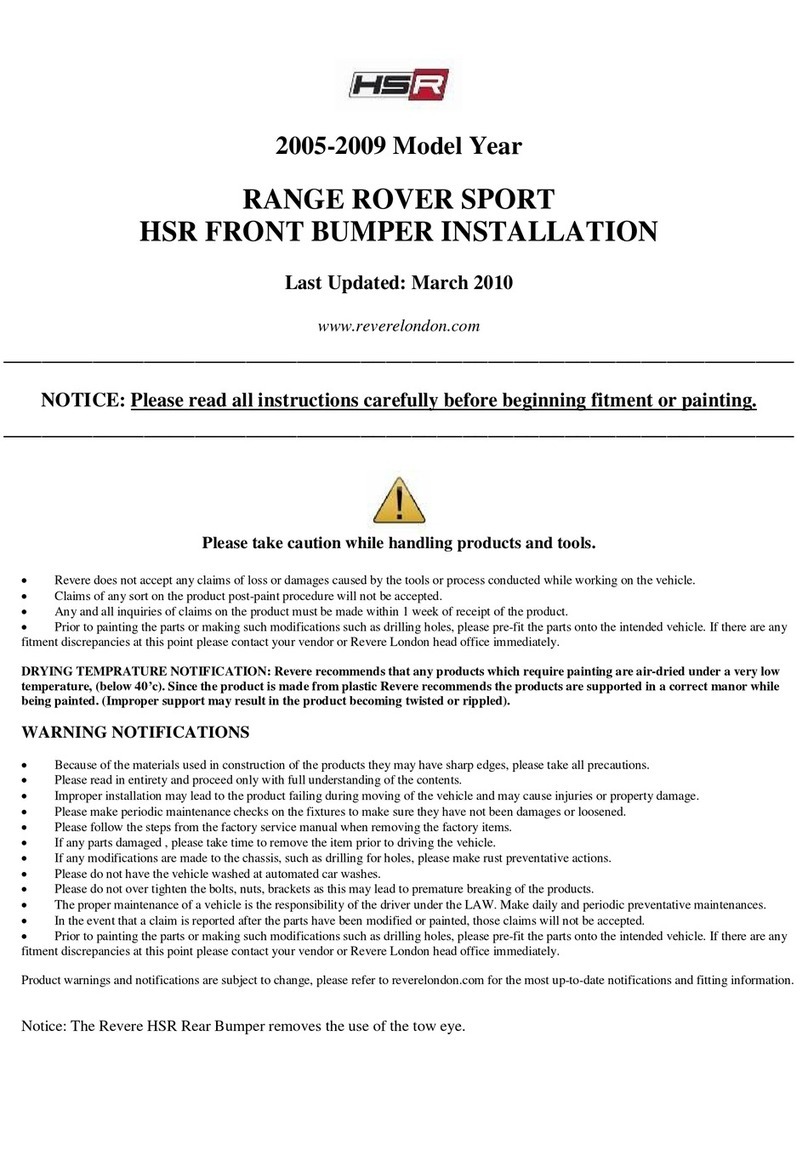 Revere HSR installation instructions