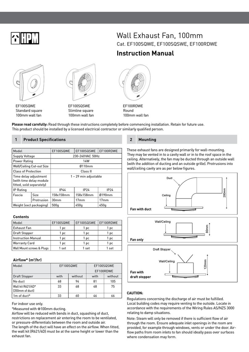 HPM EF100SQWE User manual