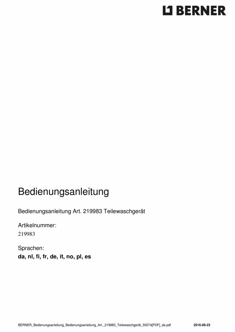 Berner 219983 manual