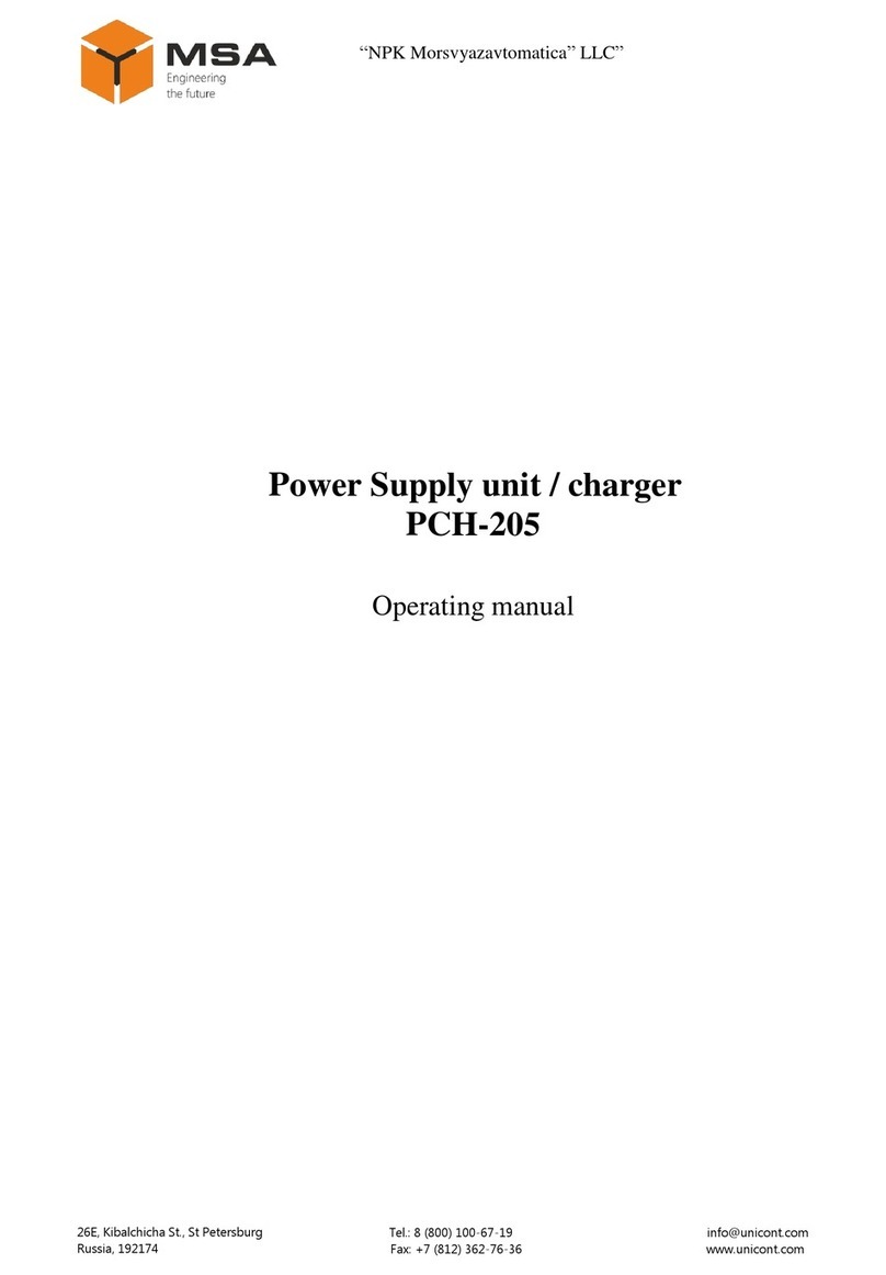 MSA PCH-205 operating manual