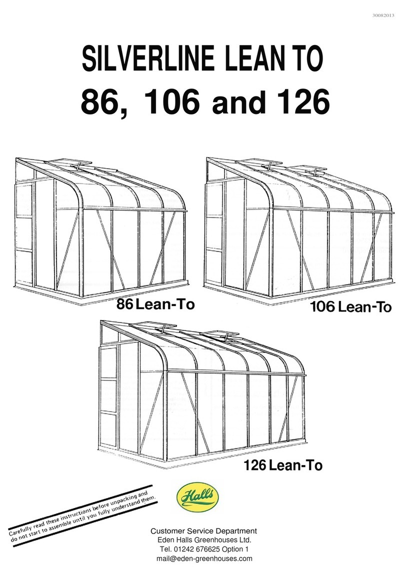 Eden Halls Greenhouses Silverline 86 Lean-To manual Eden Halls Greenhouses Silverline 86 Lean-To manual