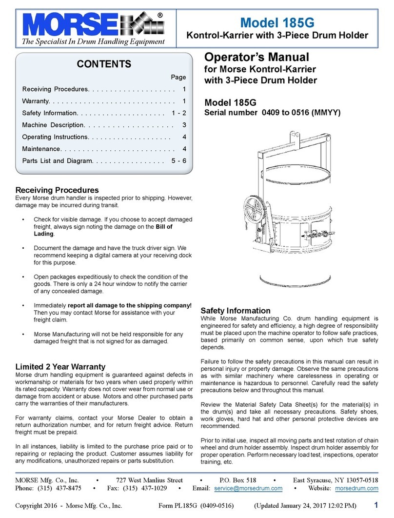 morse 185G Operator's manual