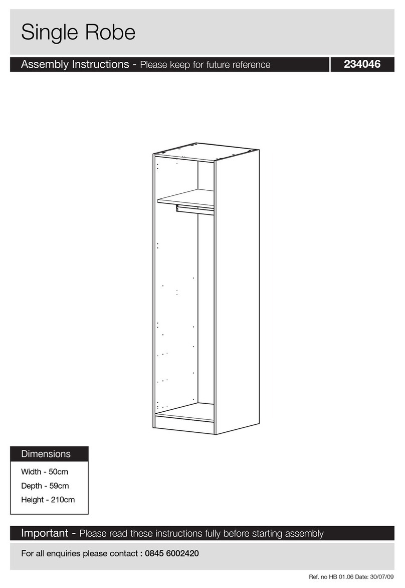 Argos Single Robe 234046 Assembly instructions