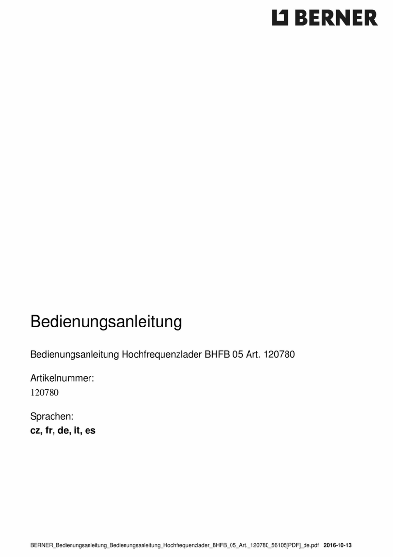 Berner BHFB 05 operating manual