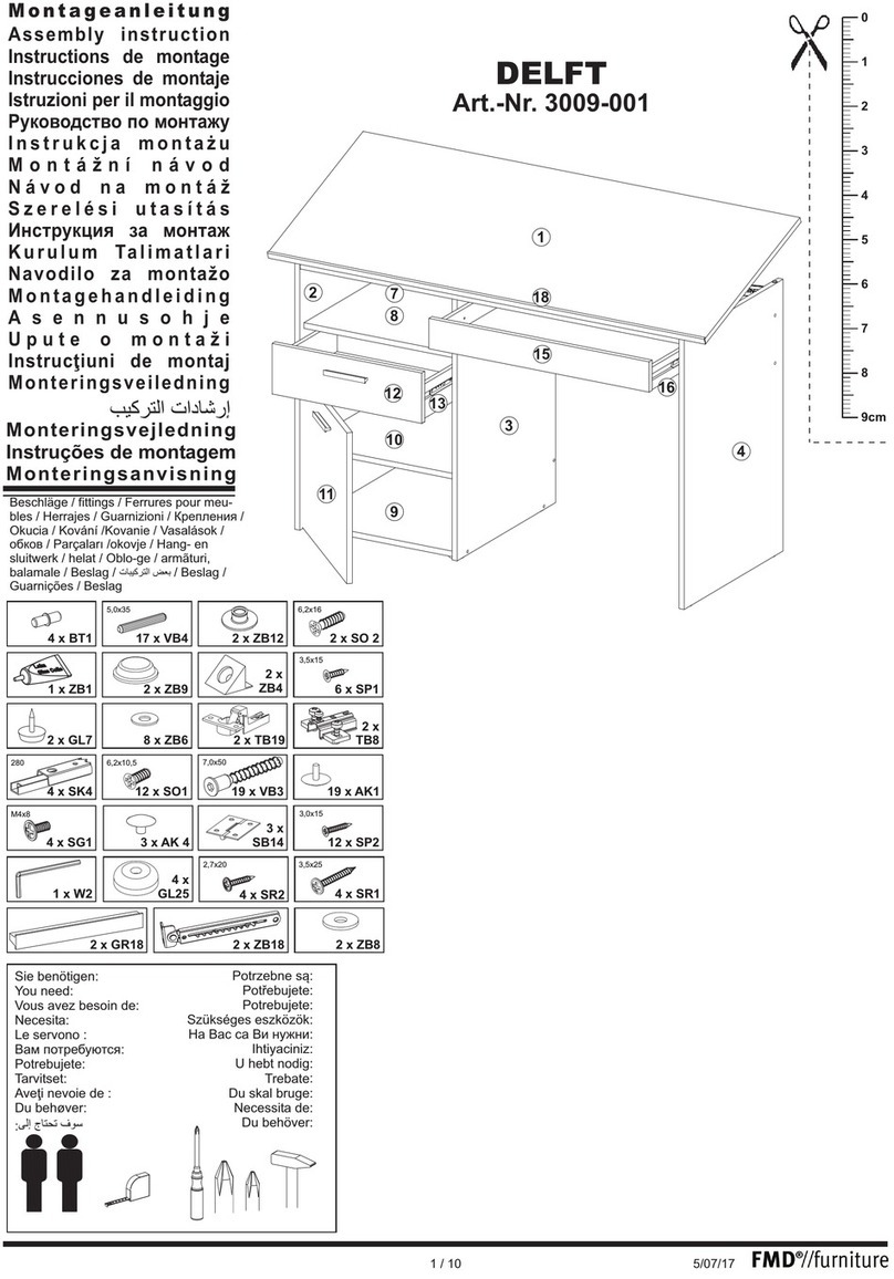 FMD Furniture DELFT 3009-001 Assembly instruction FMD Furniture DELFT 3009-001 Assembly instruction