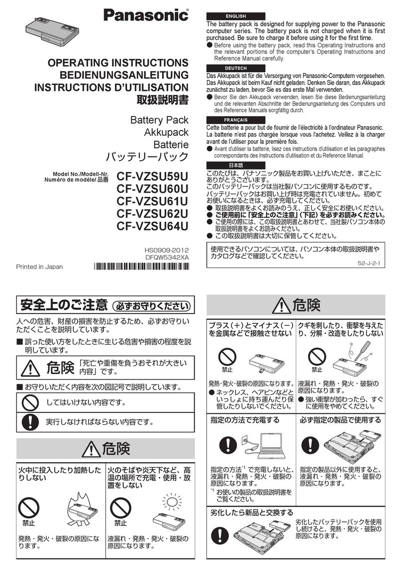 Panasonic CF-VZSU59U operating instructions