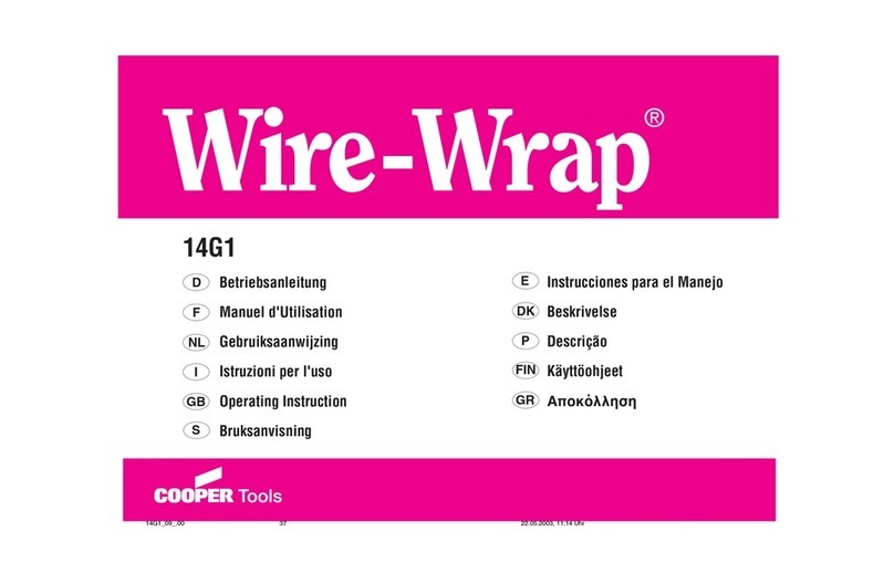 Cooper Tools Wire-Wrap 14G1 Operating	 instruction