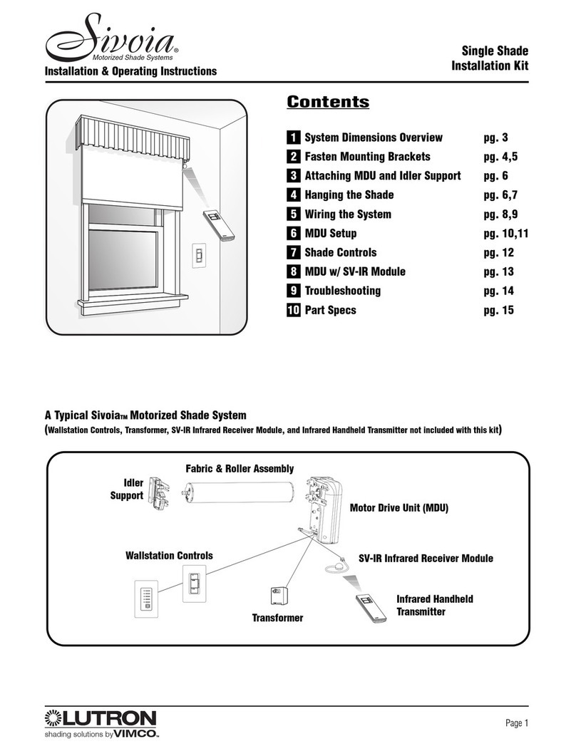 Vimco Lutron Sivoia Installation & operating instructions