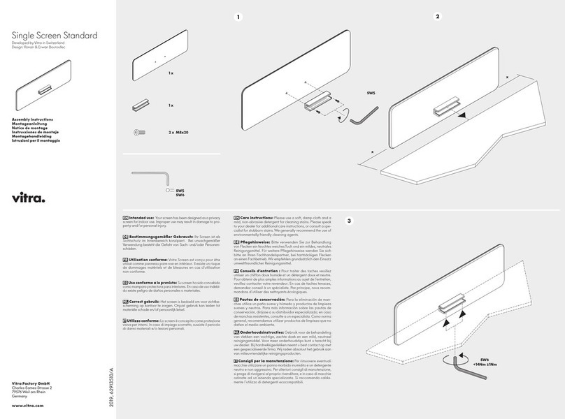 VITRA Single Screen Standard User manual