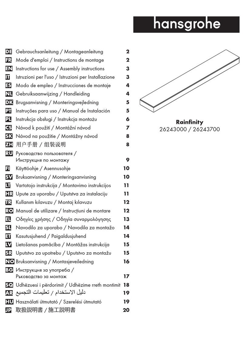 Hans Grohe Rainfinity 26243000 Instructions for use/assembly instructions Hans Grohe Rainfinity 26243000 Instructions for use/assembly instructions