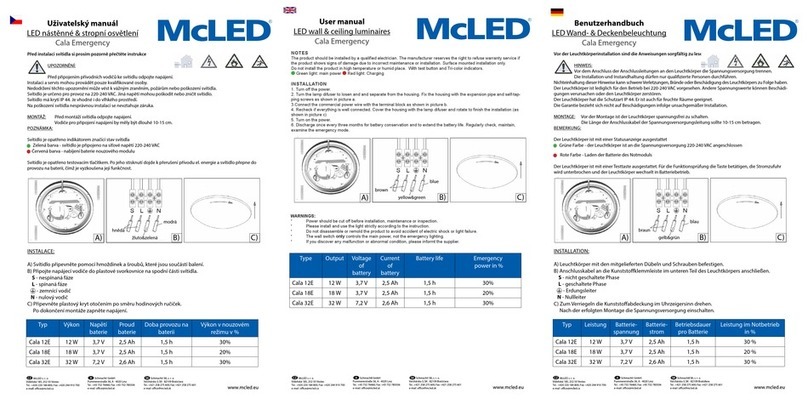 McLED Cala Series User manual