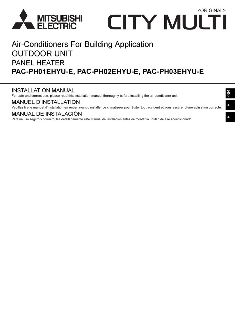 Mitsubishi Electric CITY MULTI PAC-PH01EHYU-E User manual Mitsubishi Electric CITY MULTI PAC-PH01EHYU-E User manual
