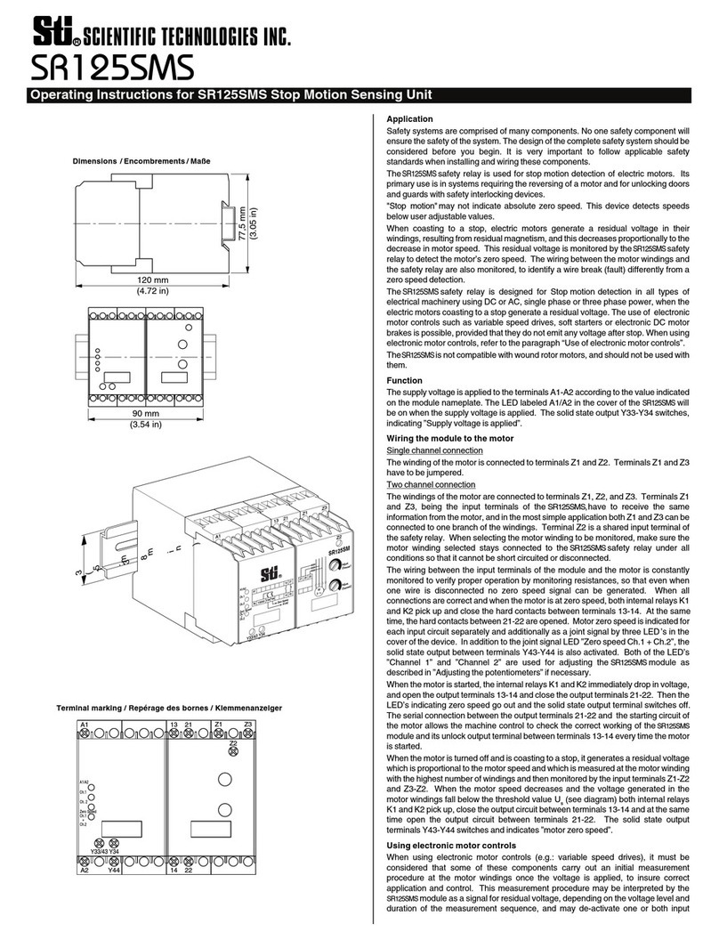 STI SR125SMS operating instructions