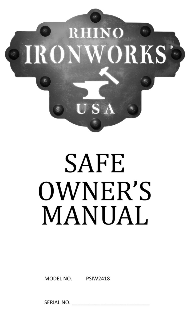 RHINO METALS PSIW2418 owner's manual
