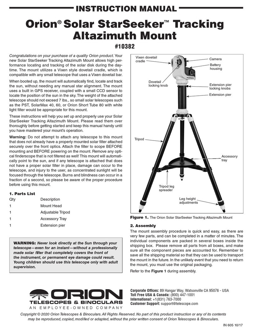 ORION TELESCOPES & BINOCULARS Solar StarSeeker 10382 instruction manual