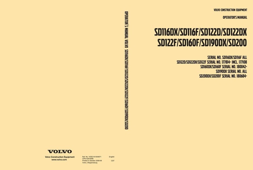 Volvo Ingersoll Rand SD-116 TF Series Operator's manual