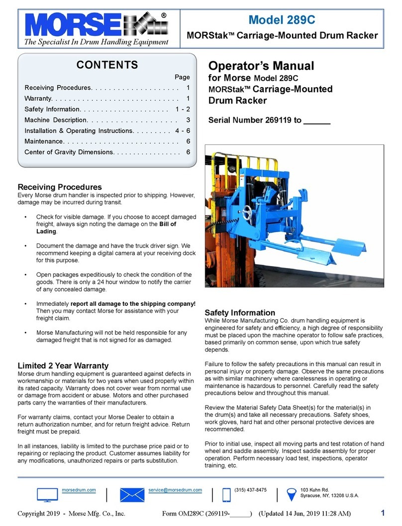 morse MORStak 289C Operator's manual morse MORStak 289C Operator's manual