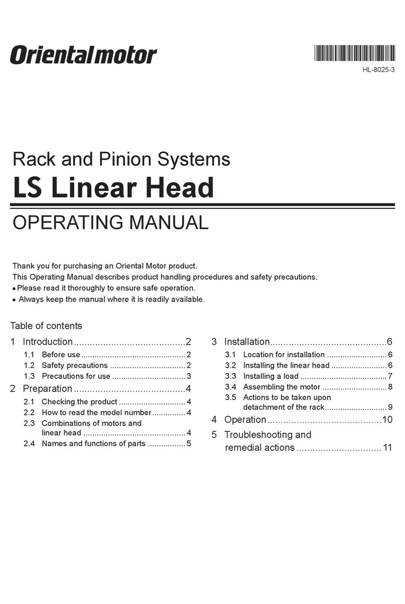 Oriental motor 2LSB10 operating manual