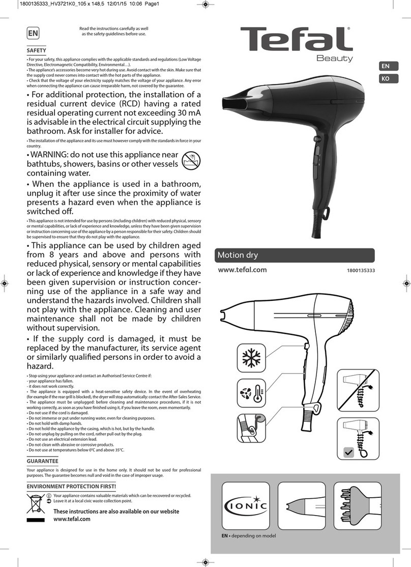 TEFAL Motion dry User manual