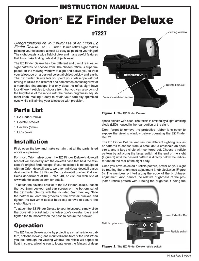 ORION TELESCOPES & BINOCULARS EZ Finder Deluxe 7227 instruction manual