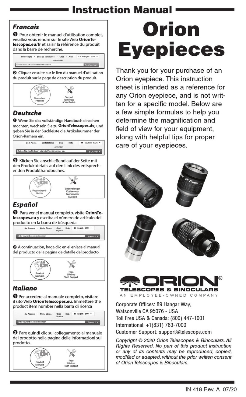 ORION TELESCOPES & BINOCULARS Stratus 08244d instruction manual