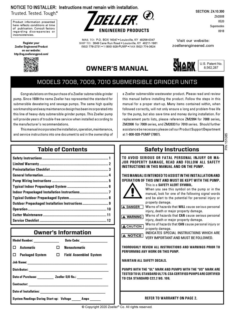 Zoeller 7008 owner's manual